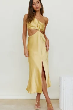 Formal Dresses|Cocktail Dresses>Hello Molly Evening Stars Maxi Dress Yellow