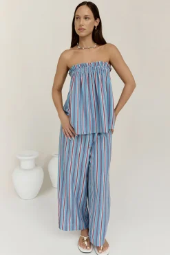 Two-Piece Pants Set>Hello Molly Everly Set Blue