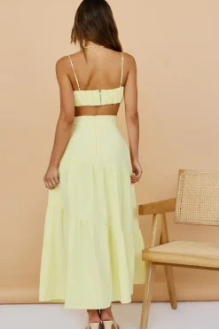Cropped>Hello Molly Evolving Heart Crop Top Yellow