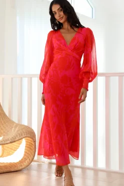Wedding Guest Dresses|Brunch Dresses>Hello Molly Exactly Right Maxi Dress Red