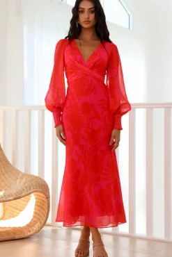 Wedding Guest Dresses|Brunch Dresses>Hello Molly Exactly Right Maxi Dress Red