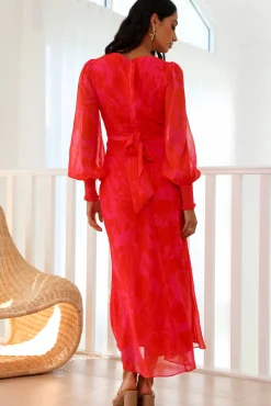 Wedding Guest Dresses|Brunch Dresses>Hello Molly Exactly Right Maxi Dress Red