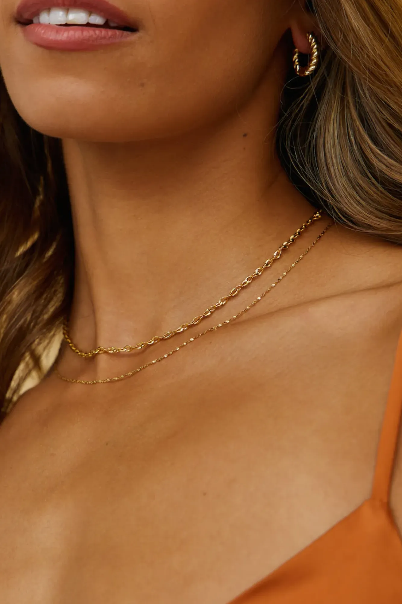 Necklaces>Hello Molly Exit Stage Left Necklace Gold