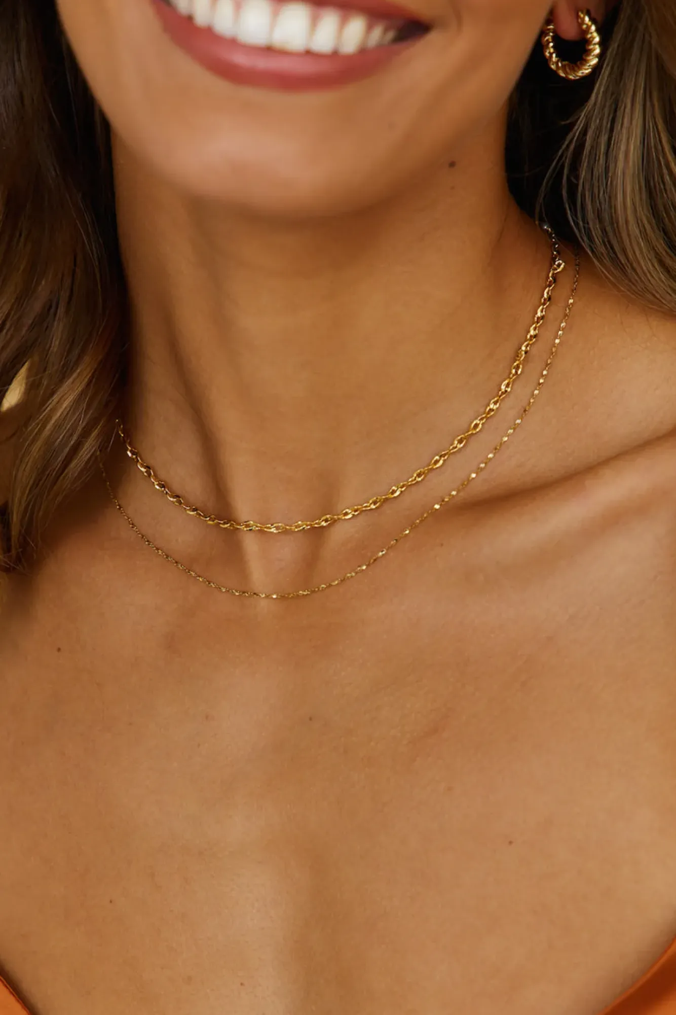 Necklaces>Hello Molly Exit Stage Left Necklace Gold