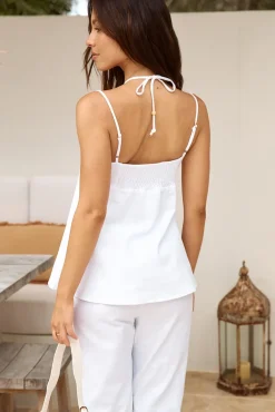 Tank Tops And Singlets|Cropped>Hello Molly Exotic Wonders Cami Top White