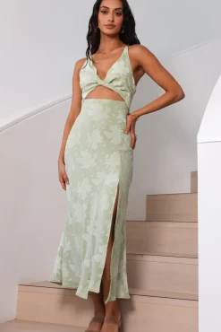 Vacation Dresses|Brunch Dresses>Hello Molly Expectations Maxi Dress Green