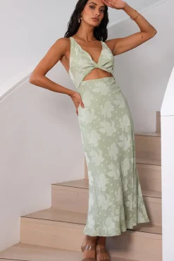 Vacation Dresses|Brunch Dresses>Hello Molly Expectations Maxi Dress Green