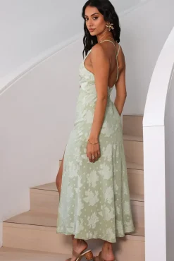 Vacation Dresses|Brunch Dresses>Hello Molly Expectations Maxi Dress Green