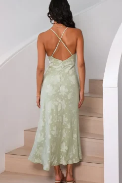 Vacation Dresses|Brunch Dresses>Hello Molly Expectations Maxi Dress Green