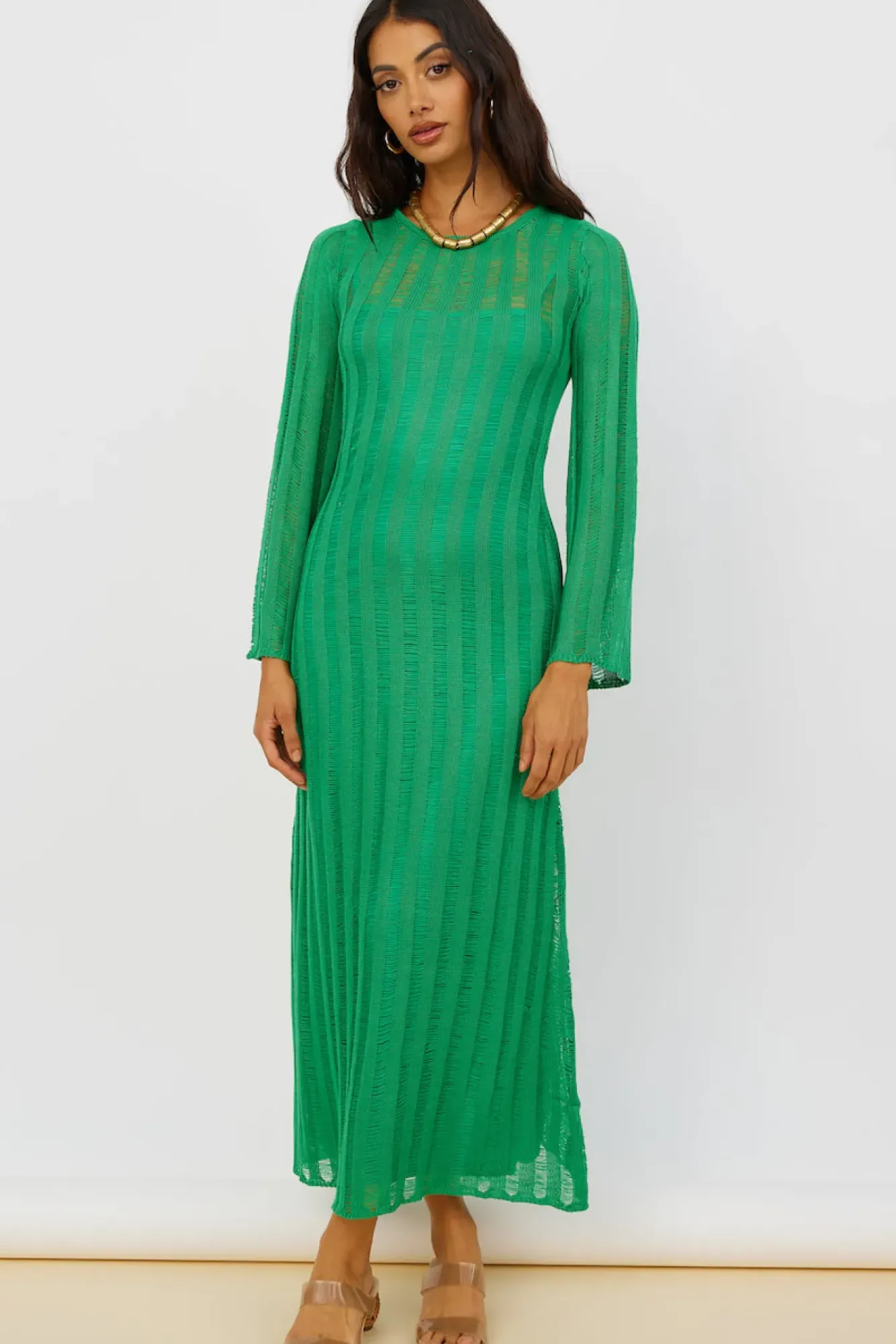 Vacation Dresses|Spring Break Dresses>Hello Molly Exploration Maxi Dress Green