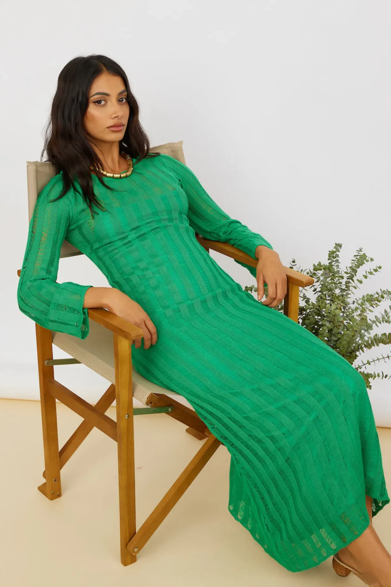 Vacation Dresses|Spring Break Dresses>Hello Molly Exploration Maxi Dress Green