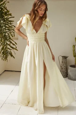 Wedding Guest Dresses|Cocktail Dresses>Hello Molly Eyes Of A Goddess Maxi Dress Butter