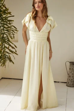 Wedding Guest Dresses|Cocktail Dresses>Hello Molly Eyes Of A Goddess Maxi Dress Butter