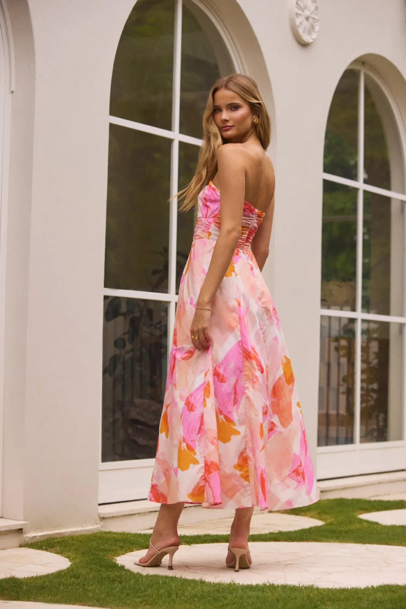 Wedding Guest Dresses|Cocktail Dresses>Hello Molly Fairy Floss Strapless Maxi Dress Pink
