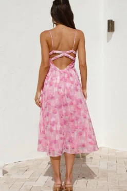 Bump Friendly|Brunch Dresses>Hello Molly Fairytale Daydreams Midi Dress Pink