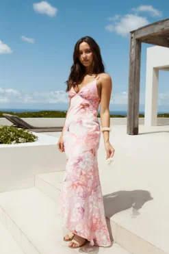 Wedding Guest Dresses|Cocktail Dresses>Hello Molly Falling In Love Maxi Dress Pink