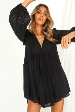 Spring Break Dresses|Bump Friendly>Hello Molly Fancy Evening Dress Black