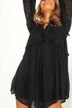 Spring Break Dresses|Bump Friendly>Hello Molly Fancy Evening Dress Black