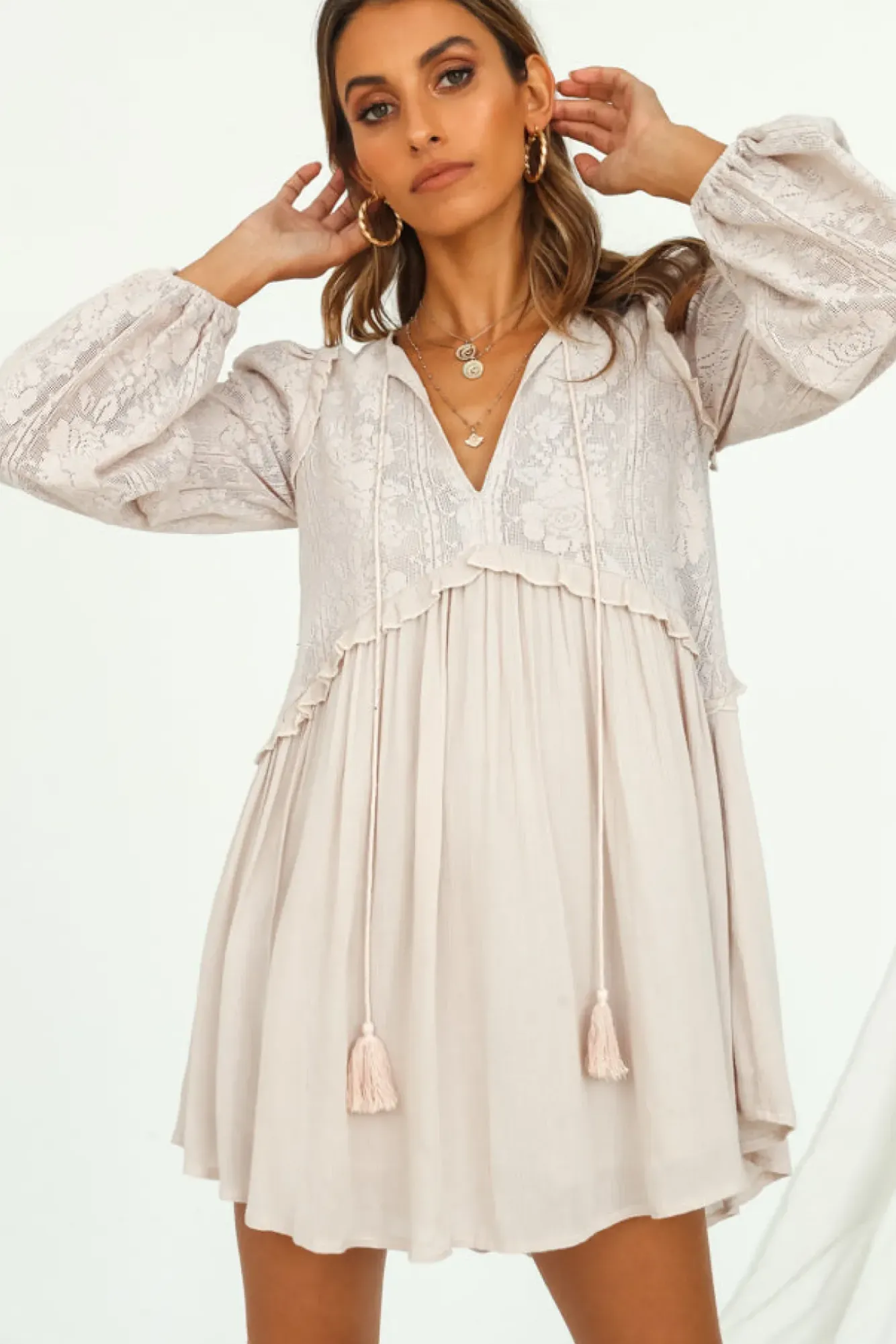 Spring Break Dresses|Bump Friendly>Hello Molly Fancy Evening Dress Nude