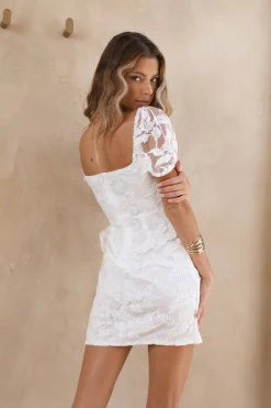Date Night Dresses|Floral Dresses>Hello Molly Feeling Calm Dress White