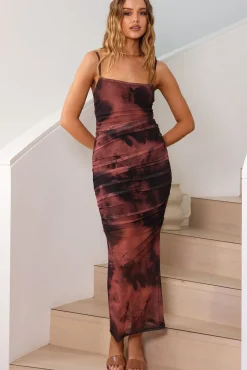Summer Dresses|Flowy Dresses>Hello Molly Feeling Special Maxi Dress Brown
