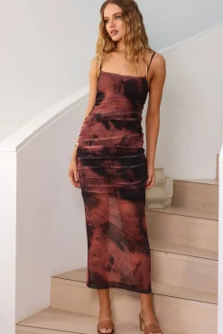 Summer Dresses|Flowy Dresses>Hello Molly Feeling Special Maxi Dress Brown