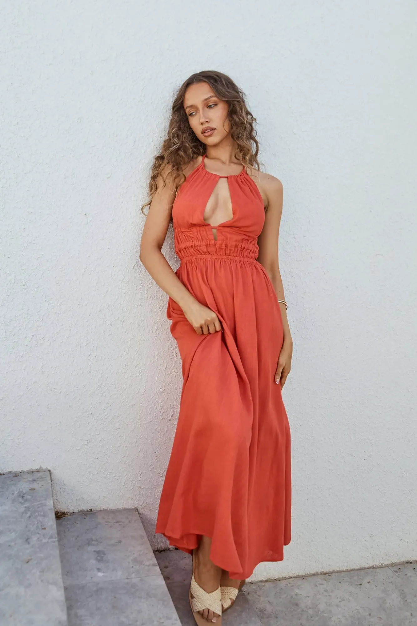 Spring Break Dresses|Bump Friendly>Hello Molly Feeling Spicy Maxi Dress Red