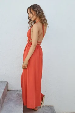 Spring Break Dresses|Bump Friendly>Hello Molly Feeling Spicy Maxi Dress Red