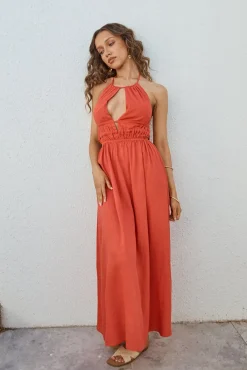 Spring Break Dresses|Bump Friendly>Hello Molly Feeling Spicy Maxi Dress Red