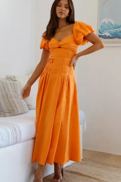 Wedding Guest Dresses|Brunch Dresses>Hello Molly Feeling Tanned Maxi Dress Orange