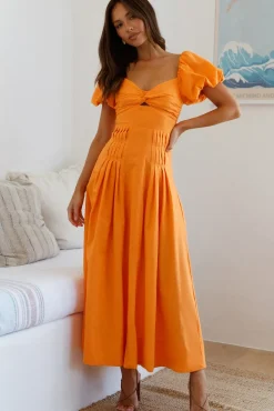 Wedding Guest Dresses|Brunch Dresses>Hello Molly Feeling Tanned Maxi Dress Orange