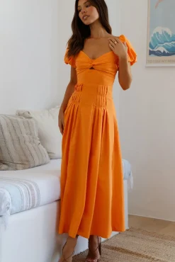 Wedding Guest Dresses|Brunch Dresses>Hello Molly Feeling Tanned Maxi Dress Orange