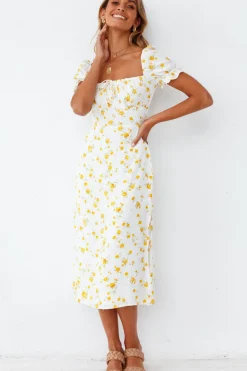 Spring Break Dresses|Date Night Dresses>Hello Molly Fields Of Gold Midi Dress