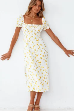 Spring Break Dresses|Date Night Dresses>Hello Molly Fields Of Gold Midi Dress