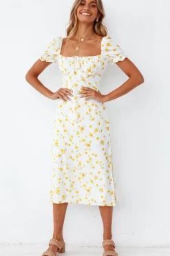 Spring Break Dresses|Date Night Dresses>Hello Molly Fields Of Gold Midi Dress