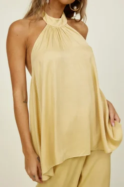 Cropped|Two-Piece Pants Set>Hello Molly Figured Out Set Yellow