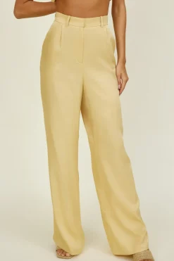 Cropped|Two-Piece Pants Set>Hello Molly Figured Out Set Yellow
