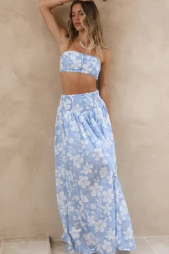 Cropped>Hello Molly Finale Of Summer Crop Top Blue