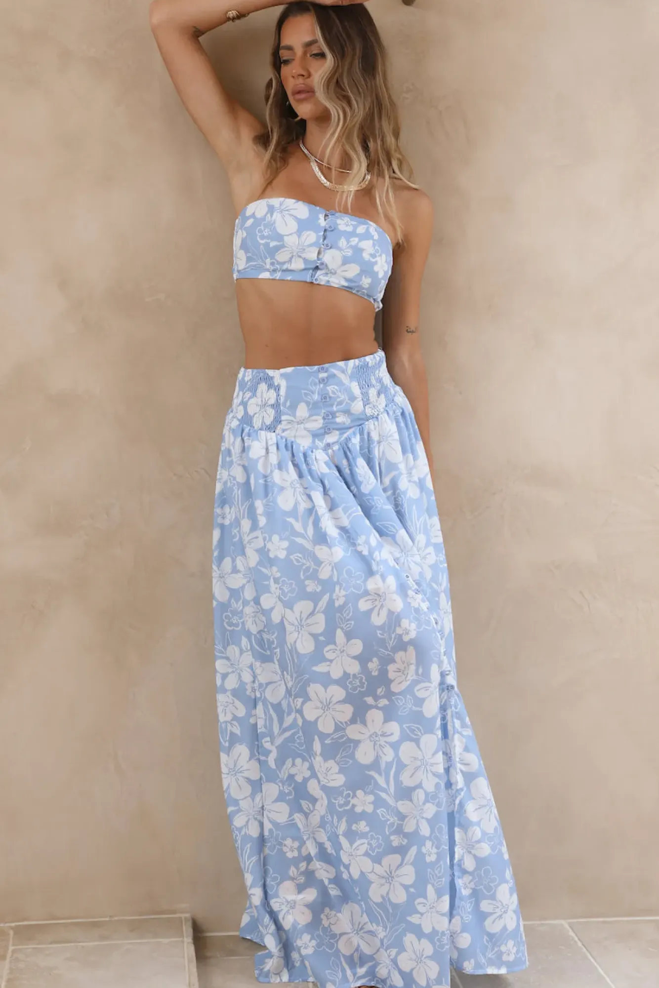 Cropped>Hello Molly Finale Of Summer Crop Top Blue