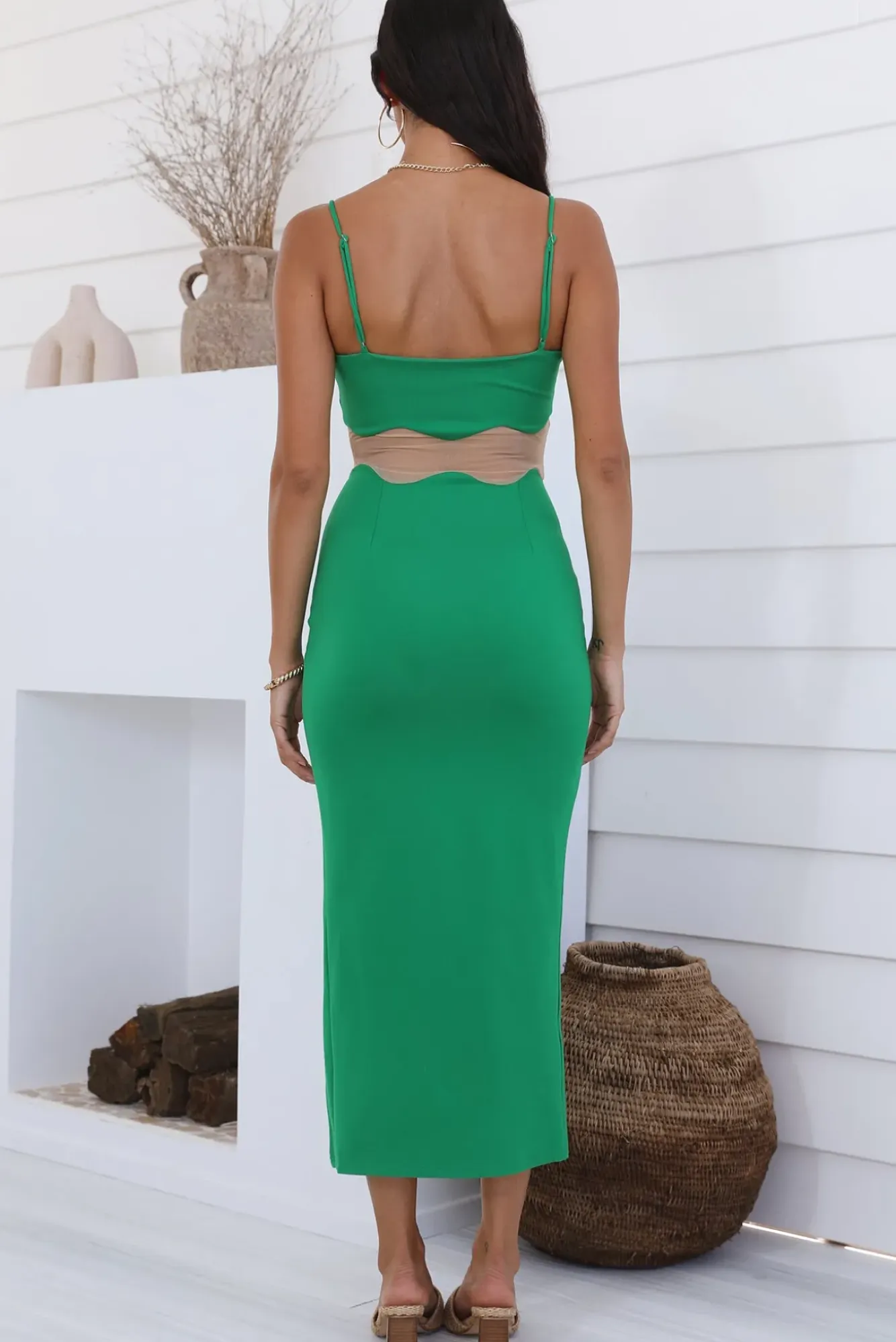 Cocktail Dresses|Maxi Dresses>Hello Molly Find The Words Maxi Dress Green