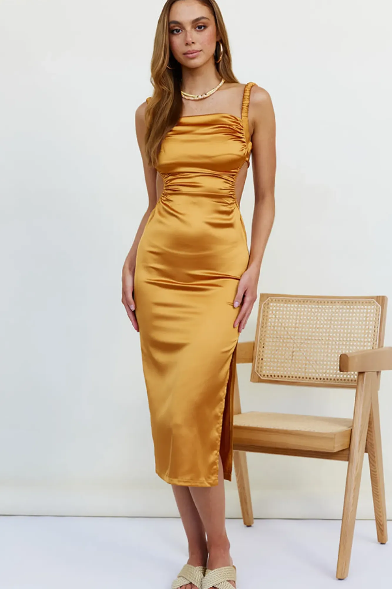 Wedding Guest Dresses|Formal Dresses>Hello Molly Fiorella Maxi Dress Gold