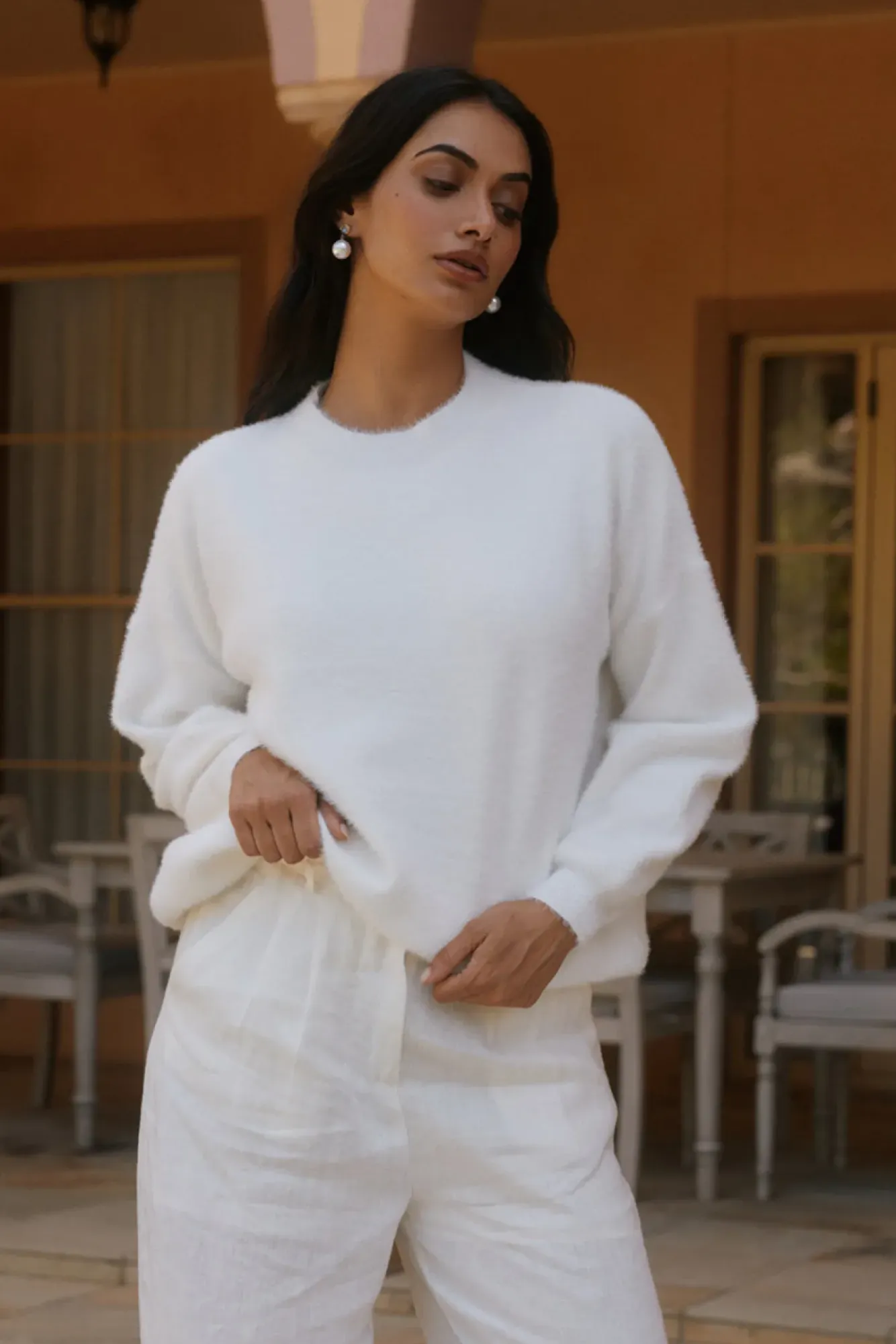 Jumpers|Long Sleeve>Hello Molly Fior Nights Jumper in White