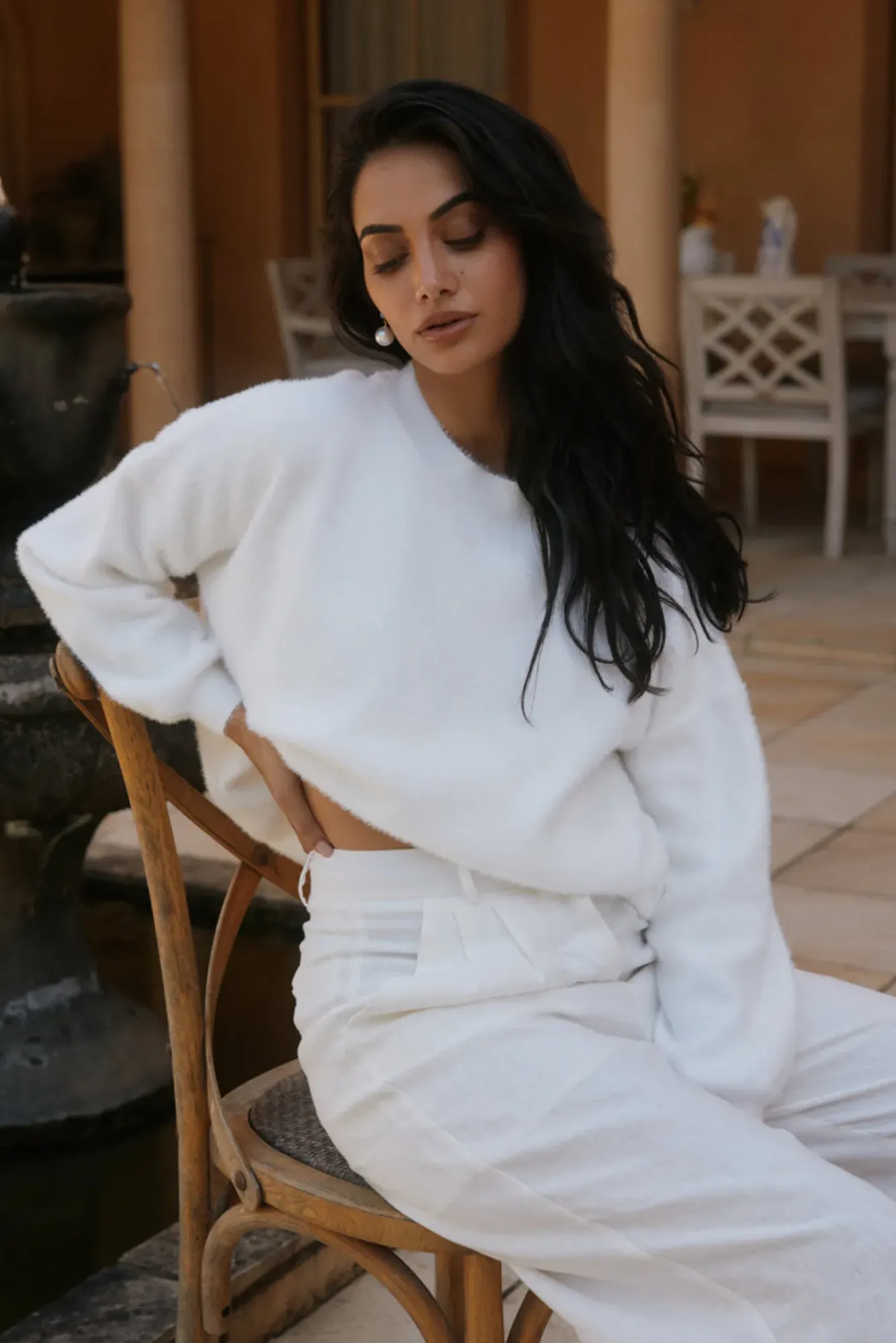 Jumpers|Long Sleeve>Hello Molly Fior Nights Jumper in White