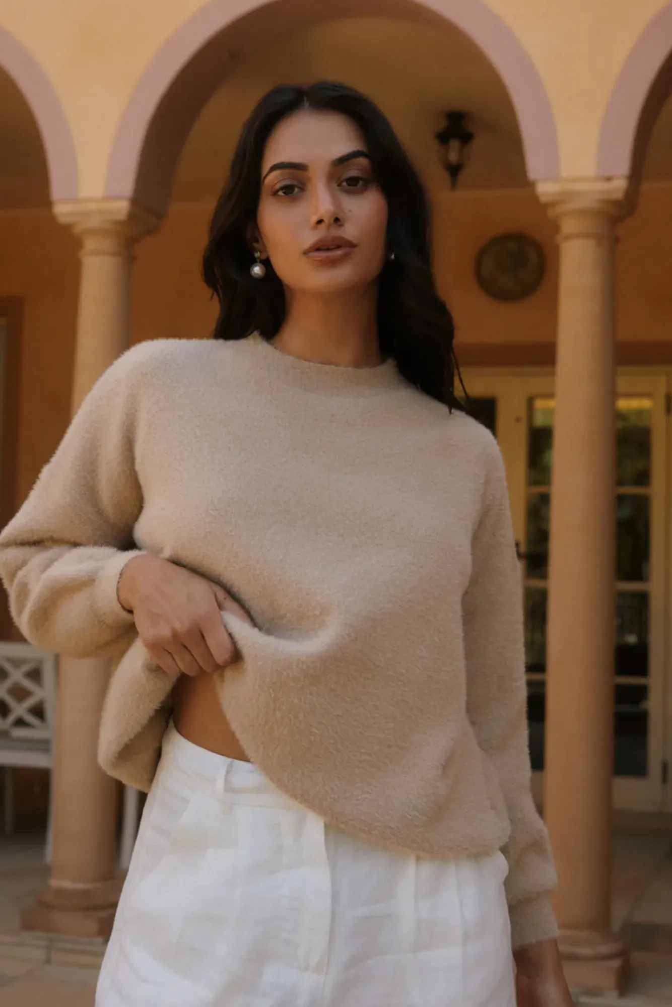 Jumpers|Long Sleeve>Hello Molly Fior Nights Jumper Mocha