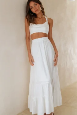 Cropped>Hello Molly Fixed Focus Crop Top White