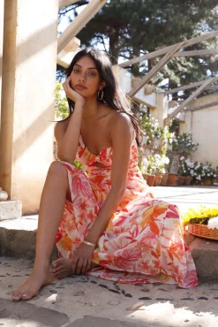 Cocktail Dresses|Spring Break Dresses>Hello Molly Flashing Lights Maxi Dress Pink