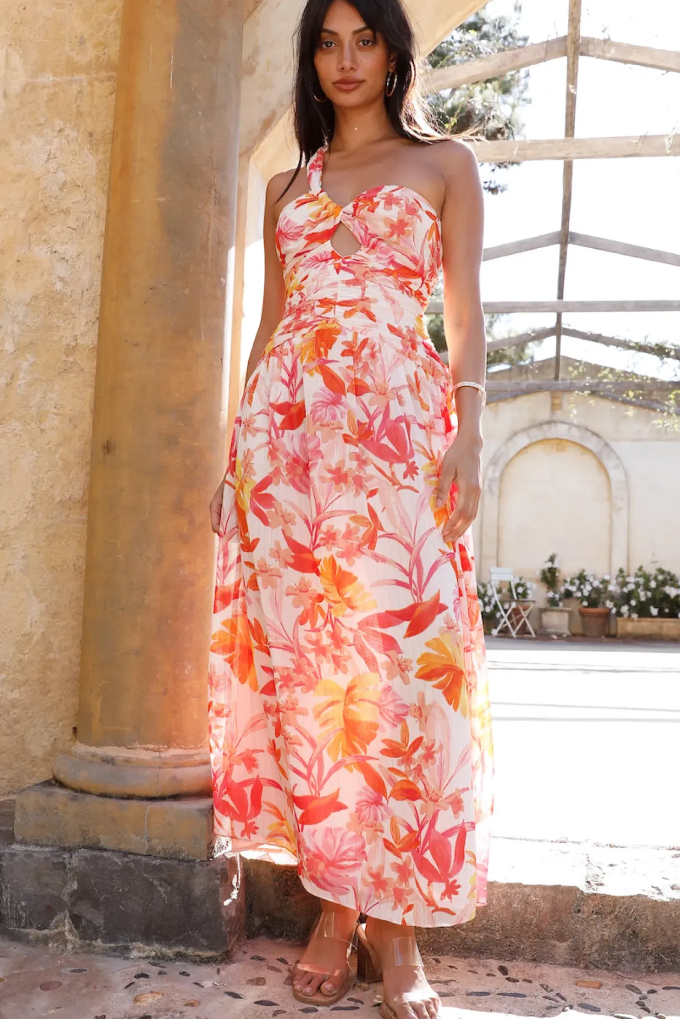 Cocktail Dresses|Spring Break Dresses>Hello Molly Flashing Lights Maxi Dress Pink