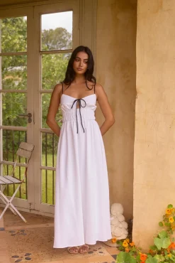 Wedding Guest Dresses|Vacation Dresses>Hello Molly Fleeting Moments Maxi Dress White