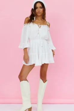 Rompers>Hello Molly Floating Above Romper White