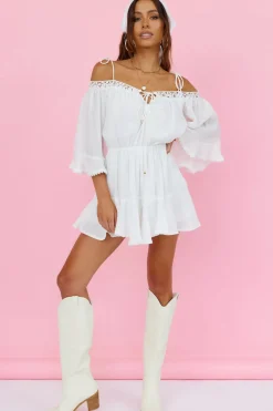 Rompers>Hello Molly Floating Above Romper White